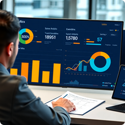 Executive viewing analytics dashboard